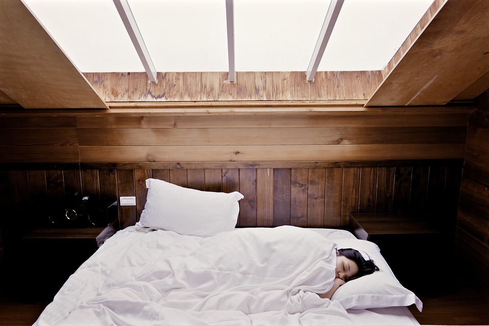 sleeping on mattress width=