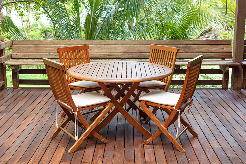 Terrace With Premium Teak Furniture, How To Protect My Teak Outdoor Furniture